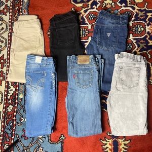 Girls Jeans/Pants Lot of 6 Size 10-12